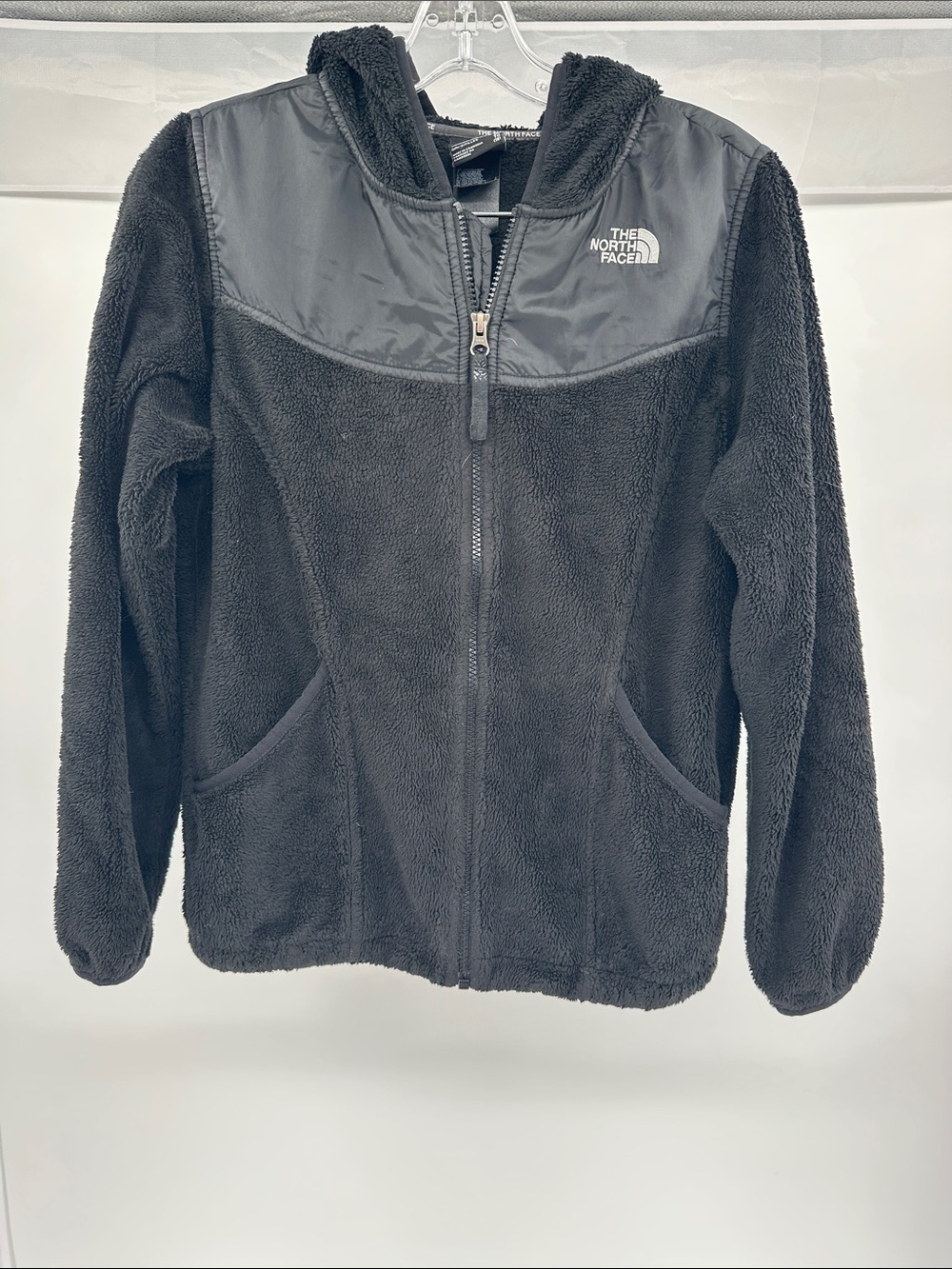 The North Face Kids Black Sherpa Fleece Zip Hoodie
